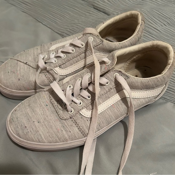 Vans Old Skool Jersey Knit Grey Speckled Sneakers size 4Y - Picture 2 of 6